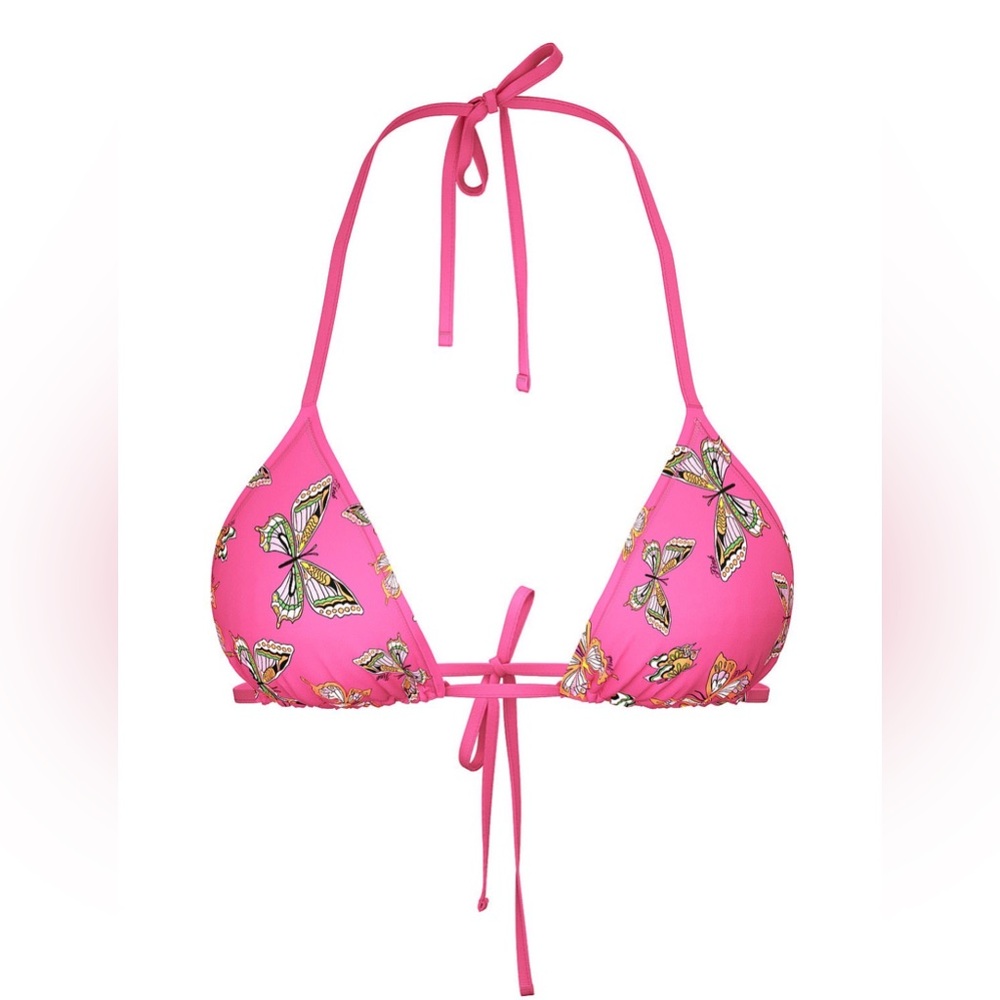 PINK Victoria's Secret Butterfly Print Bikini Top- Size XL NWT